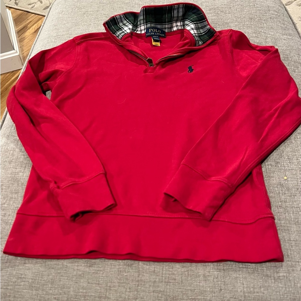 Polo by Ralph Lauren Men's Zip-Up Red Sweater